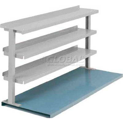Equipto® Production Booster 463T60-LG, 60"W X 36"H, 3 Shelves, Dove Gray