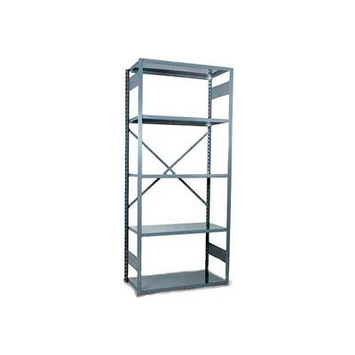 Equipto Vg Open Shelf Starter Unit -48" W X 18"D X 84" H W/ 5 Shelves, Smooth Office Gray