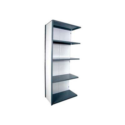 Equipto Vg Closed Shelf Add On Unit - 36" W X 18"D X 84" H W/ 5 Shelves, Textured Regal Blue