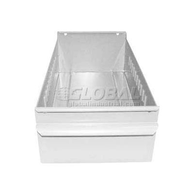 Equipto Metal Shelf Drawer 8504 - 4-1/4"W x 11"D x 3-1/8"H, Smooth Reflective White - Pkg Qty 3