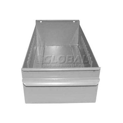 Equipto Metal Shelf Drawer 8539 - 4-1/4"W x 17"D x 3-1/8"H, Textured Dove Gray - Pkg Qty 3