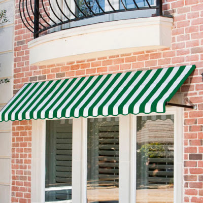 Awntech ER1030-6FW, Window/Entry Awning 6' 4-1/2"W x 2' 6"D x 1' 4"H Forest Green/White