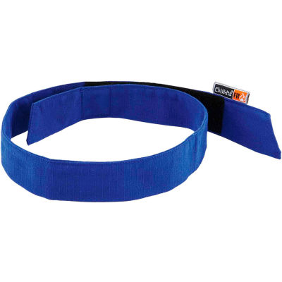 Ergodyne® Chill-Its® 6705FR Evaporative FR Cooling Bandana, Hook & Loop, Blue - Pkg Qty 6
