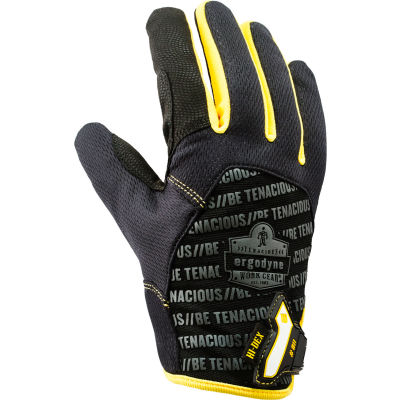 Ergodyne® ProFlex® 811 High Dexterity Utility Glove, Black/Yellow, 2XL, 17166