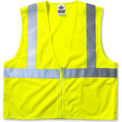 Ergodyne® GloWear® 8205Z Class 2 Super Econo Vest, Lime, S/M