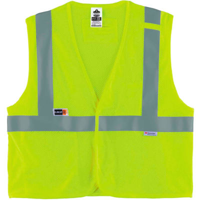 Ergodyne® GloWear® 8260FRHL Class 2 FR Modacrylic Vest, Lime, 4XL/5XL