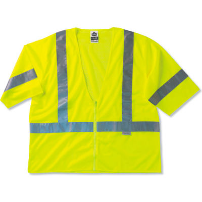 Ergodyne® GloWear® 8320Z Class 3 Standard Vest, Lime, S/M