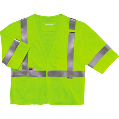 Ergodyne® GloWear® 8356FRHL Class 3 FR Modacrylic Vest - Lime, 22213