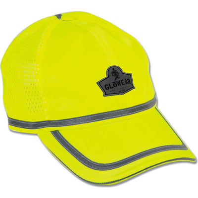 Ergodyne® GloWear® 8930 Class HW Hi-Vis Baseball Cap, Lime, One Size
