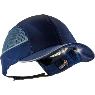 Ergodyne® Skullerz® 8960 Bump Cap W/LED Lighting Technology, Navy, Short Brim, One Size