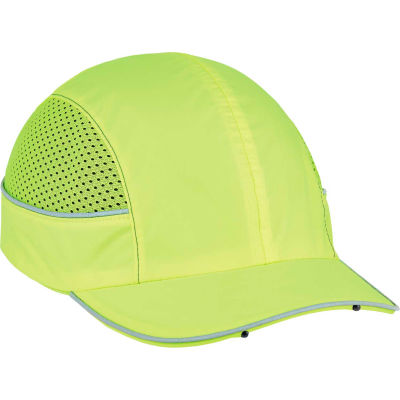 Ergodyne® Skullerz® 8960 Bump Cap W/LED Lighting Technology, Lime, Short Brim, One Size