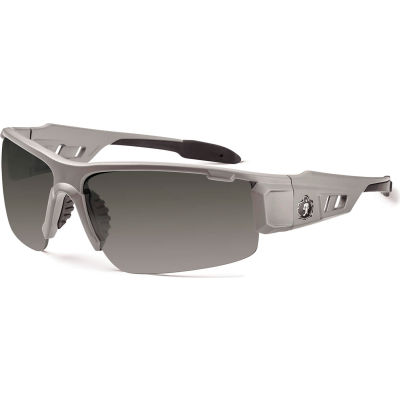 Ergodyne® Skullerz® DAGR-AF Safety Glasses, Matte Gray, Anti-Fog Smoke Lens, 52133