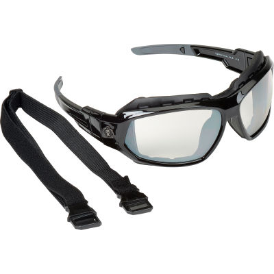 Ergodyne® Skullerz® Loki Safety Glasses/Goggles, Indoor/Outdoor Lens, Black Frame