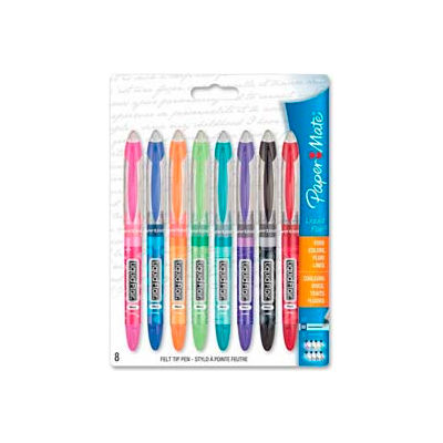 Paper Mate® Liquid Flair Porous Point Pen, Medium, Nontoxic, Assorted Ink, 8/Pack