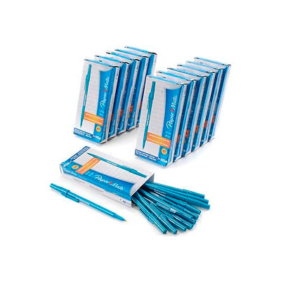 Paper Mate® Write Bros Ballpoint Stick Pen, Medium, Blue Ink, Dozen