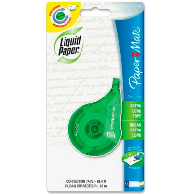Liquid Paper® DryLine® Correction Tape, 1/6 in x 473 in, White, 1 Each - Pkg Qty 6