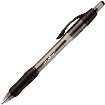 Paper Mate® Profile Retractable Ballpoint Pen, 1.4mm, Black Barrel/Ink - Pkg Qty 12