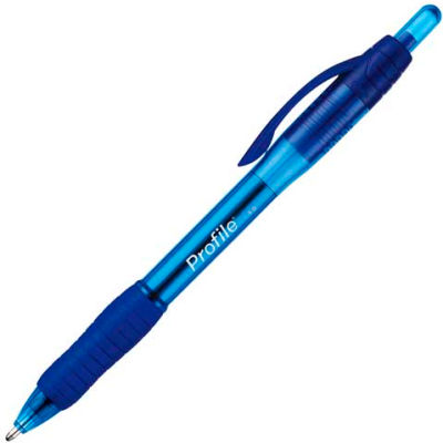 Paper Mate® Profile Retractable Ballpoint Pen, 1.4mm, Blue Barrel/Ink - Pkg Qty 12