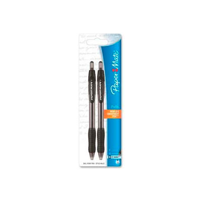 Paper Mate® Profile Ballpoint Retractable Pen, 1.4mm, Translucent/Black Barrel, Black Ink