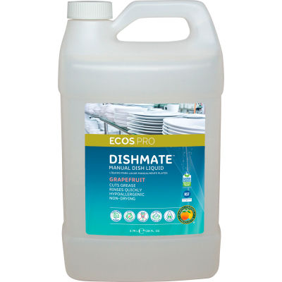 ECOS® Pro Manual Dish Detergent Liquid, Grapefruit, Gallon Bottle, 4 Bottles - PL9722/04