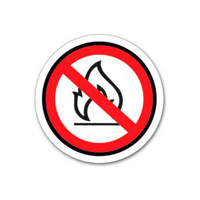Durastripe 16" Round Sign - No Open Flames - No Text