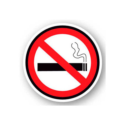 Durastripe 32" Round Sign - No Smoking - No Text