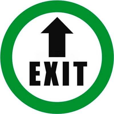 Durastripe 16" Round Sign - Exit