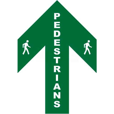Durastripe 24X16 Arrow Sign - Pedestrians