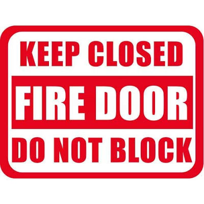 Durastripe 30"X21" Rectangle - Keep Closed Fire Door Do Not Block