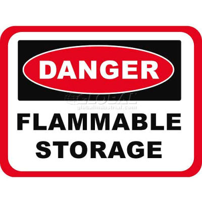 Durastripe 50"X32" Rectangle - Danger Flammable Storage