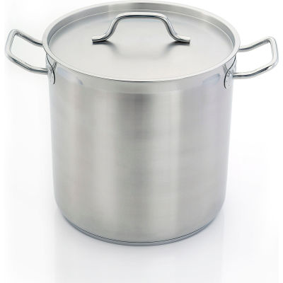 Homichef HOM484030 - Stock Pot, Stainless Steel With Aluminum Core, 15-3/4" Dia.