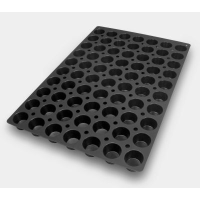 Silikomart SQ007 - Mini Muffin Baking Mold, Silicone, Makes 70 Pieces