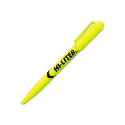 Avery® Hi-Liter Pen Style Highlighter, Chisel Tip, Fluorescent Yellow Ink, Dozen