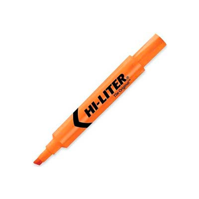 Avery® Hi-Liter Desk Style Highlighter, Chisel Tip, Fluorescent Orange Ink, Dozen