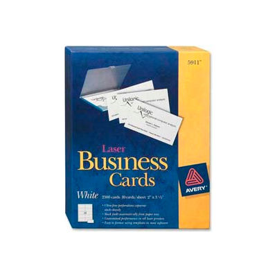 Avery® Business Card, 2" x 3-1/2", White, 2500 Cards/Pack