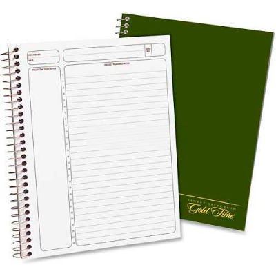 Esselte® Gold Fibre Project Planner, Green Cover, White Paper, 7-3/4" x 9-1/2", 84 Sheets/Pad
