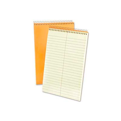 Esselte® Rigid Kraft Covered Steno Book, 6" x 9", Gregg Ruled, Green Tint, 60 Sheets/Pad