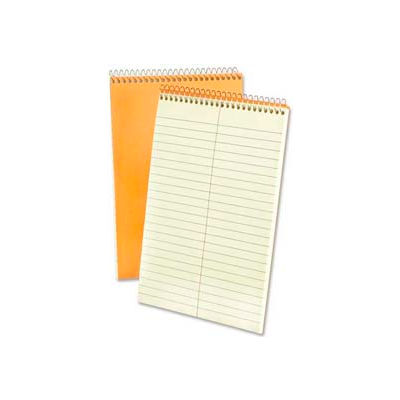 Esselte® Rigid Kraft Covered Steno Book, 6" x 9", Gregg Ruled, Green Tint, 80 Sheets/Pad