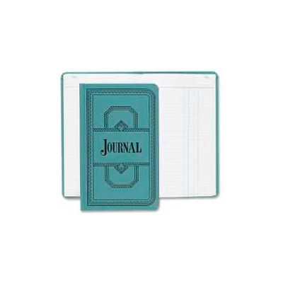 Boorum & Pease® Account Book, Journal Ruled, 12-1/8" x 7-1/2", Blue Cover, 300 Sheets/Pad