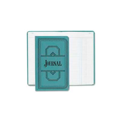 Boorum & Pease® Account Book, Journal Ruled, 12-1/8" x 7-1/2, Blue Cover, 500 Sheets/Pad
