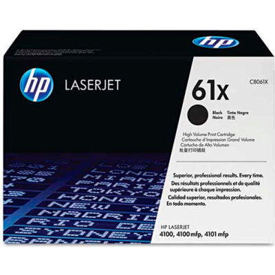 HP® HP 61X, (C8061X) High Yield Black Original LaserJet Toner Cartridge