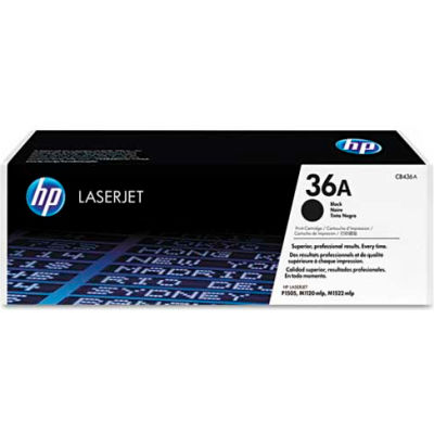 HP® HP 36A, (CB436A) Black Original LaserJet Toner Cartridge