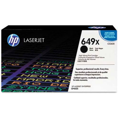 HP® HP 649X, (CE260X) High Yield Black Original LaserJet Toner Cartridge