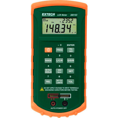 Extech 380193 Passive Component LCR Meter, Green/Orange