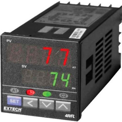 Extech 48VFL11 Temperature PID Controller W/One Relay Output, Black, Digital
