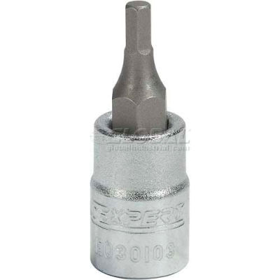 Expert E030101 1/4" Drive Hex Bit Socket, 1-19/64" Overall Length, 2mm Socket
