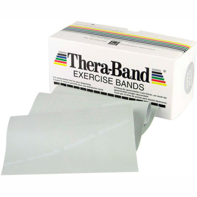 Thera-Band Latex Exercise Band, Silver, 6 Yard Roll/Box