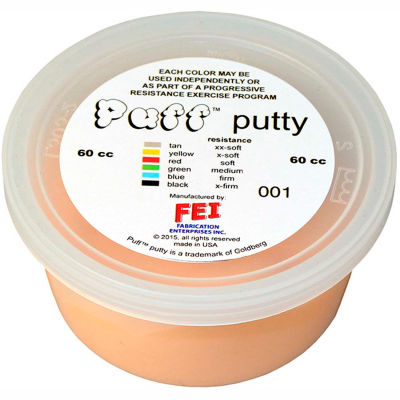 Puff LiTE™ Color-Coded Exercise Putty, XX-Soft, Tan, 60cc