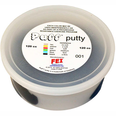 Puff LiTE Color-Coded Exercise Putty, X-Firm, Black, 120cc
