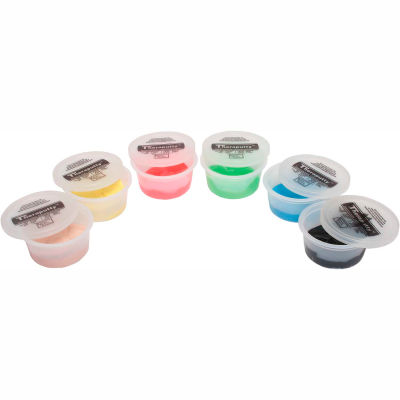 TheraPutty® Exercise Putty Set (6 Pieces), 2 Ounce (Tan, Yellow, Red, Green, Blue, Black)